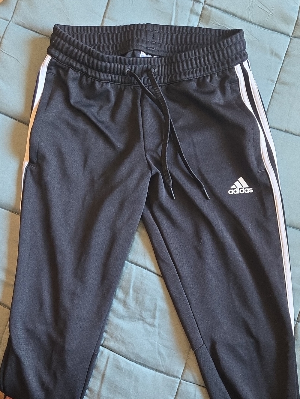 adidas Black Jogger Sweatpants with Tapered Leg